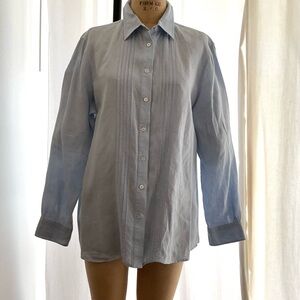 Lands End, Tuck Pleat front. Light blue Shirt.